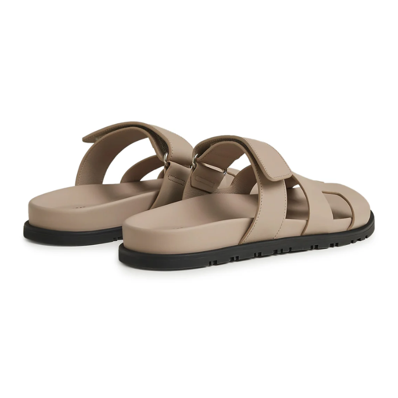 Hermes Chypre Sandal - Beige Mastic Calfskin Leather - Image 3