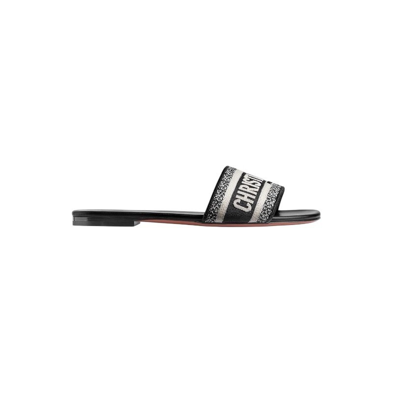 Christian Dior Flat Black Printed Dior