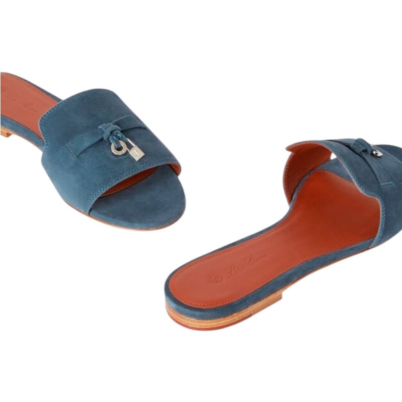 Loropiana Summer Charms Sandal Suede Goatskin Denim - Image 5